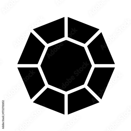 Perfectly cut diamond vector icon. A concept for refined excellence, quality, and value.
