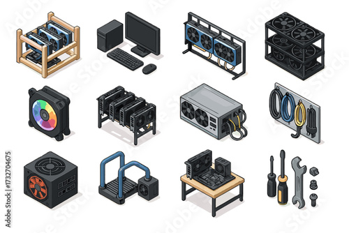 Test led rig wood home vector assembly controller rack icon case diy