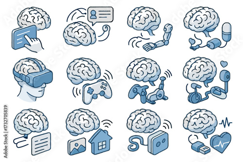 Computer interface icon pack frame transmitter indicator electrode vector cooling port pads