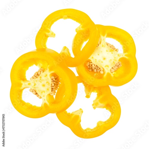 Yellow pepper slices