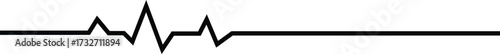 heart beat on ecg. heartbeat make a heart. Pulse trace. Black heartbeat line icon. vector illustration. Cardio symbol. Healthy, wealth and Medical concept.