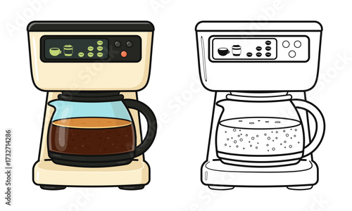 Coffee maker machine with hot coffee pot