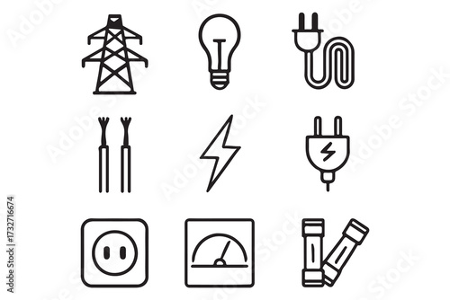 Electrical Power and Energy Icons