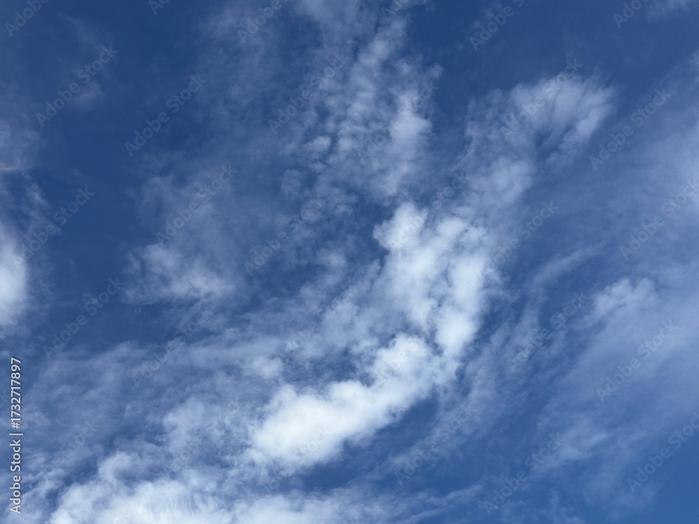 Fototapeta premium Beautiful blue sky with clouds.