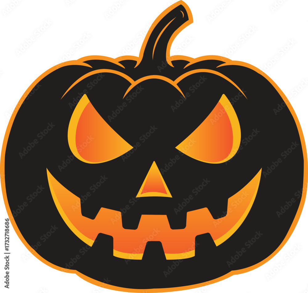 Fototapeta premium Halloween event special scary pumpkin head