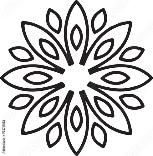 Shiny mandala abstract vector, intricate decorative pattern design, editable EPS file.