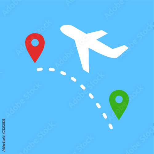 Destination icon logo flat vector design