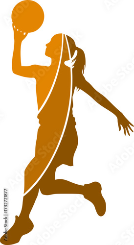 Design of female basketball player