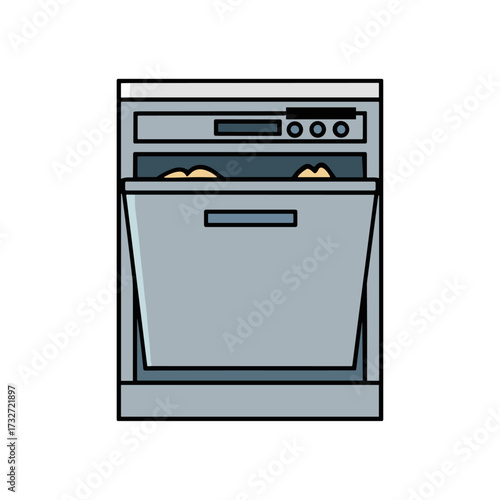 Washing machine icon logo flat vector design
