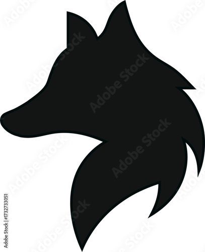 Fox, Wolf, Dog, jackal, face vector icon, perfect for pet shop branding, animal rescue logos, and veterinary care graphics.