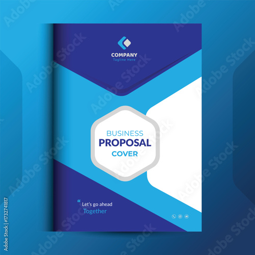Wallpaper Mural Blue Proposal cover Design Template concepts are adept for corporate Business Torontodigital.ca