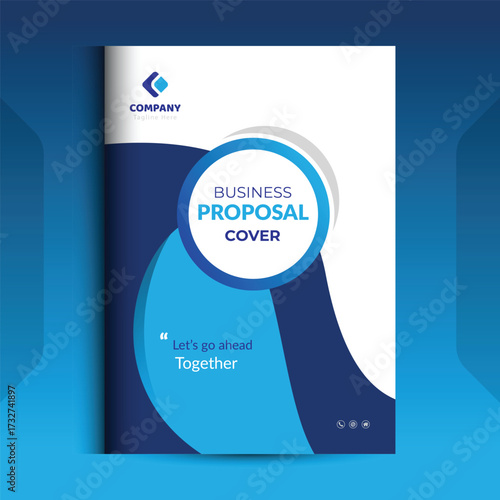 Wallpaper Mural Blue Proposal cover Design Template concepts are adept for corporate Business Torontodigital.ca