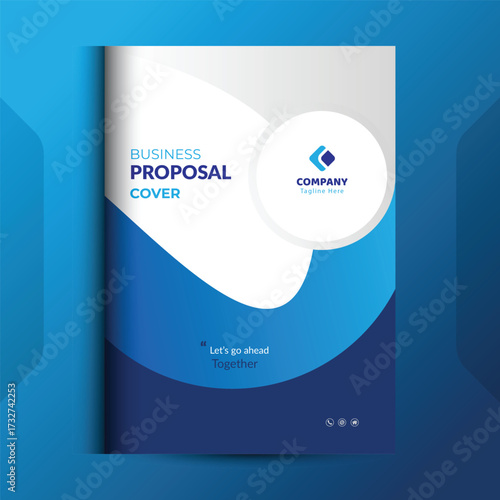 Wallpaper Mural Blue Proposal cover Design Template concepts are adept for corporate Business Torontodigital.ca