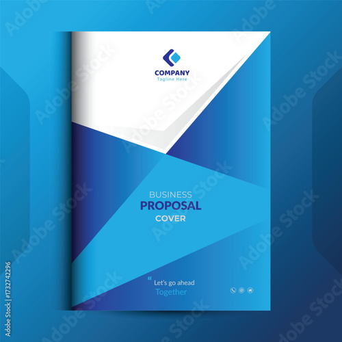 Wallpaper Mural Blue Proposal cover Design Template concepts are adept for corporate Business Torontodigital.ca