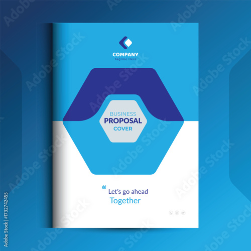 Wallpaper Mural Blue Proposal cover Design Template concepts are adept for corporate Business Torontodigital.ca