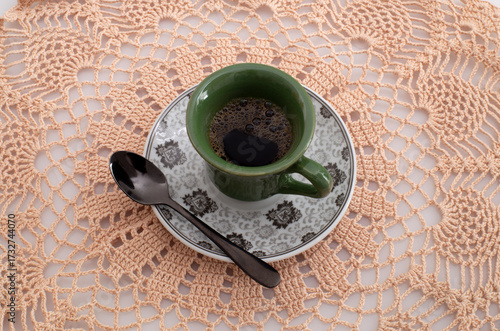 cup of coffee on the table