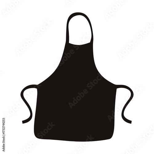Silhouette of an apron for cooking or working in a kitchen studio
