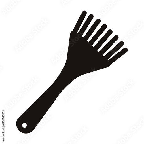 Silhouette of a Spatula Kitchen Tool Icon- Black silhouette icon of a kitchen spatula with handle, representing cooking utensil, kitchenware, food preparation, or culinary tools