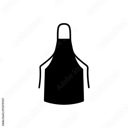 apron icon black silhouette vector illustration on transparent background