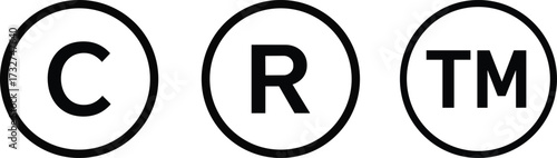Copyright symbol, registered trademark, trademark icon, legal protection, branding, logo, intellectual property, rights, secure, design, graphic, minimal, ownership, identity, law, official