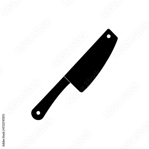 cleaver icon black silhouette vector illustration on transparent background
