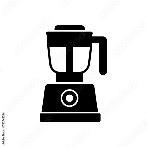 food processor icon black silhouette vector illustration on transparent background