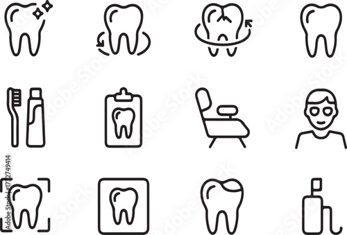 medical icons set