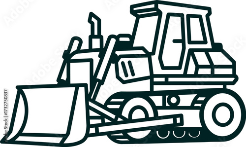 Loader and truck vector illustration of heavy construction vehicle
