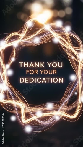 Thank You for Your Dedication - A Glowing Abstract Background.