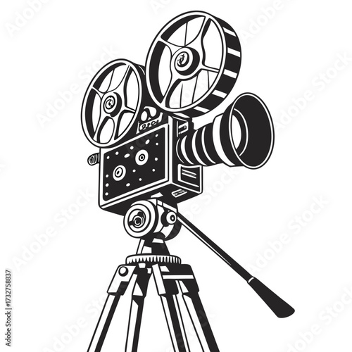 vintage movie camera
