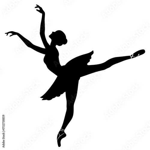 silhouette of a dancing girl