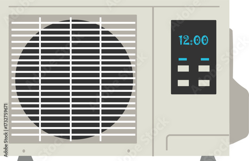 Vector illustration of an air conditioner unit