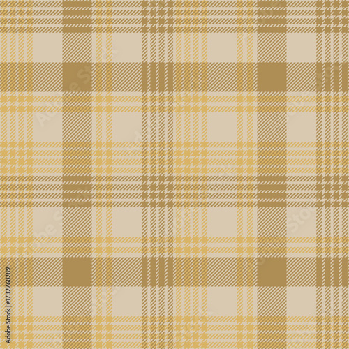 Checkered design for prints.Seamless light beige check pattern. Repeating patern plaid.  Repeated tartan fabric. Vector scottish fabriс. Ekose texture. Madras flannel. Checker line. Stripe gingham

