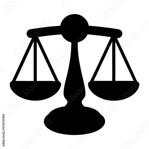 Scales of Justice Silhouette Symbolizing Law, Fairness, and Legal Balance