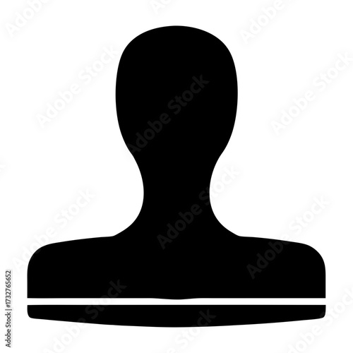 Generic human profile icon in simple style for website and application