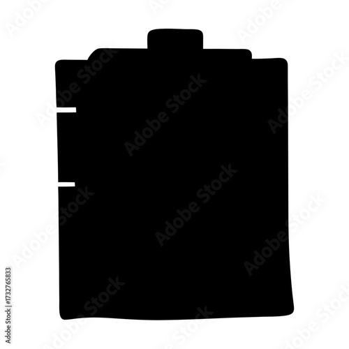 Black silhouette illustration of a filing cabinet with tabs on the side