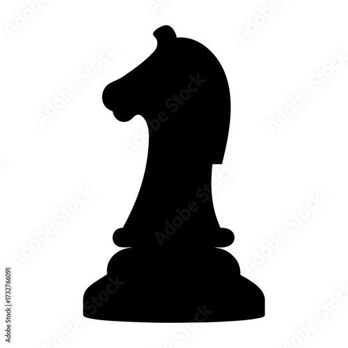 Silhouette of a chess knight piece, showing strategy and intellectual challenge