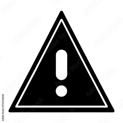 The Classic Caution Symbol A Black Triangle Warning Sign with Exclamation Point