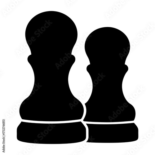 Chess Game Pawns Silhouette A strategic duel of intellect and forward thinking