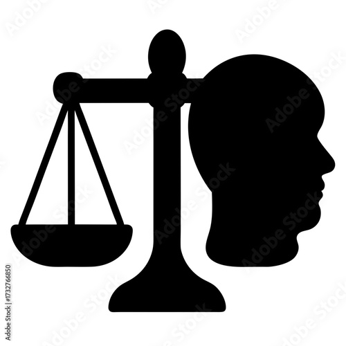 Silhouette image symbolizing the balance between intelligence, justice, and law