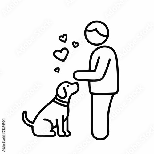 Person sharing love and affection with a loyal dog