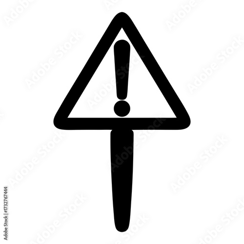 Warning sign with an exclamation point representing a critical situation indicator