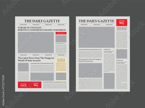 The daily newspaper layout, magazine design, Vintage Newspaper layout template design