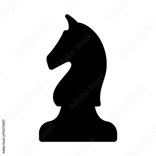 Silhouette of a Knight Chess Piece, a Symbol of Strategy and Intellect