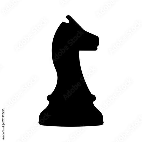 Silhouette of a Chess Knight, a Symbolic Representation of Strategy and Tactics