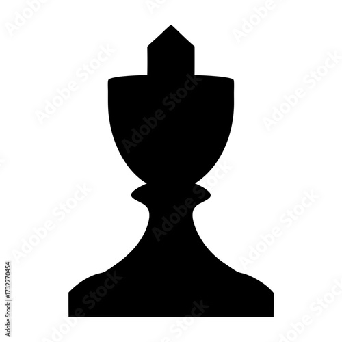 Silhouette of a chess king piece suggesting strategy and power in games