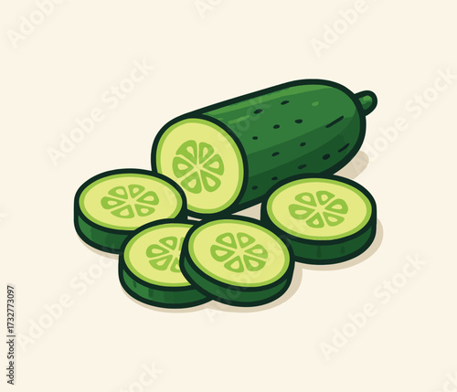 Cucumber illustration artwork design