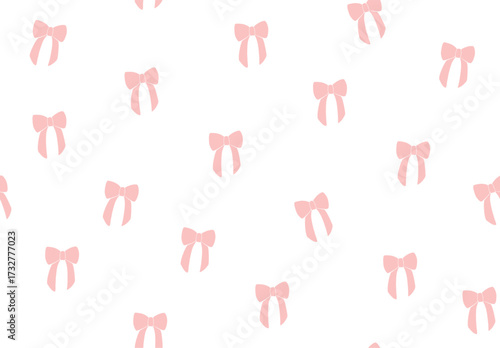 Cute bow vector seamless pattern