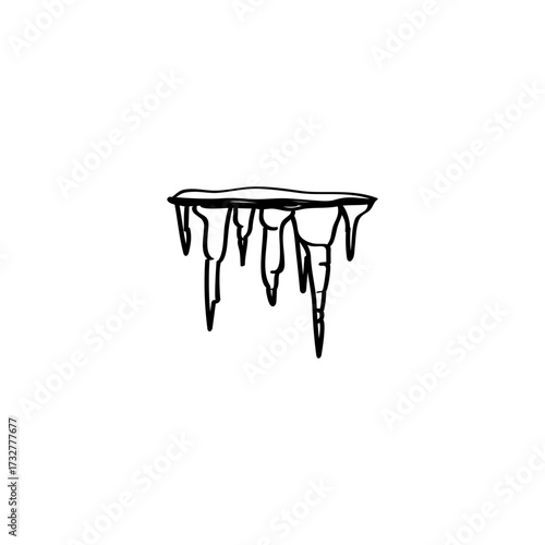 Icicles hand drawn vector illustration