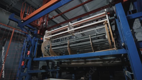 Electroplating. A production line for coating with a protective layer of metal. Corrosion and rust protection	
